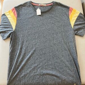 Marine Layer Re-spun Color block Grey T Shirt sz Large